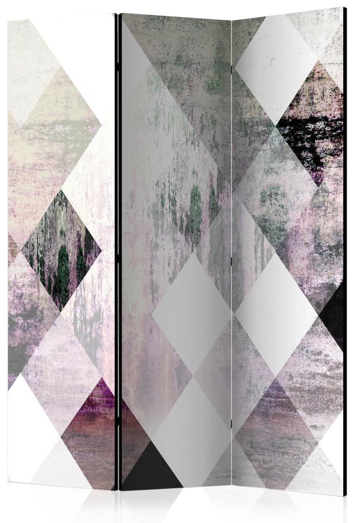 Artgeist Paraván - Rhombic Chessboard (Pink) [Room Dividers]