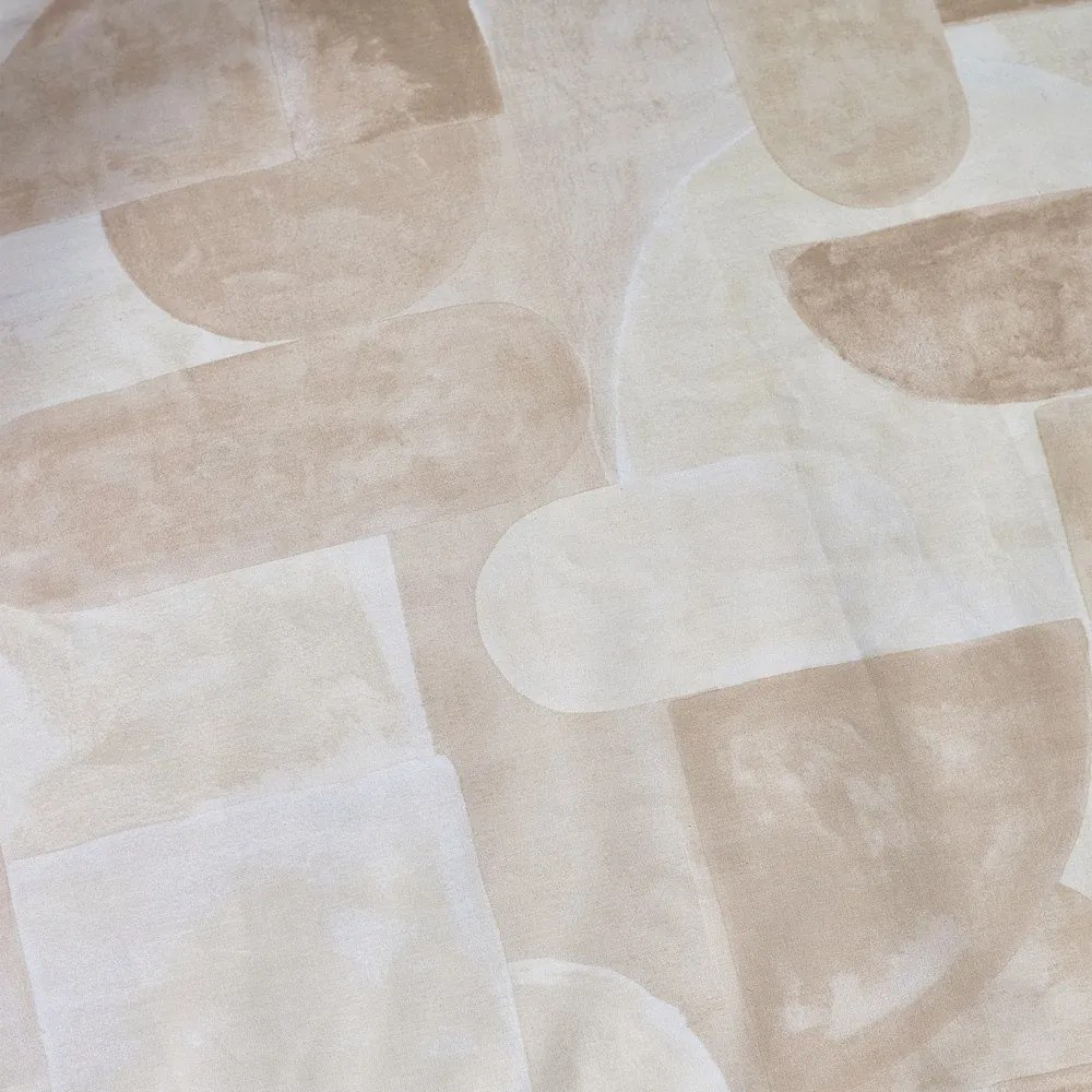 Béžové obliečky na dvojlôžko/predĺžené 230x220 cm Sloane Geo – Catherine Lansfield