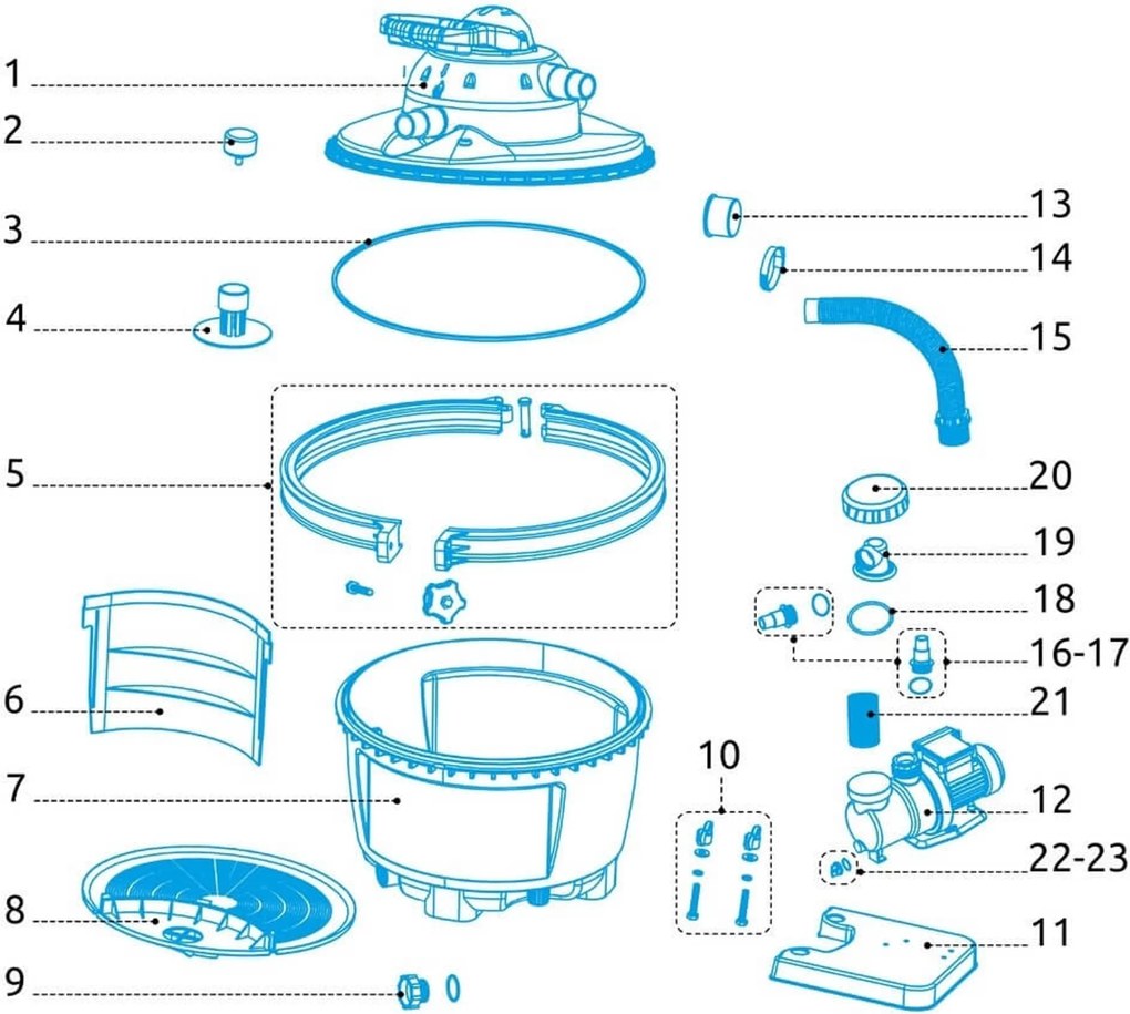 Marimex | Veko filtr. nádoby Prostar - komplet | 10604158