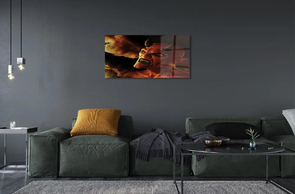 Sklenený obraz diabol 120x60 cm