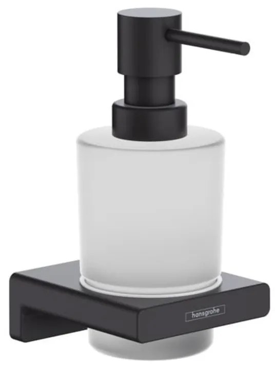 Dávkovač mydla Hansgrohe AddStoris s držiakom vo farbe matná čierna 41745670