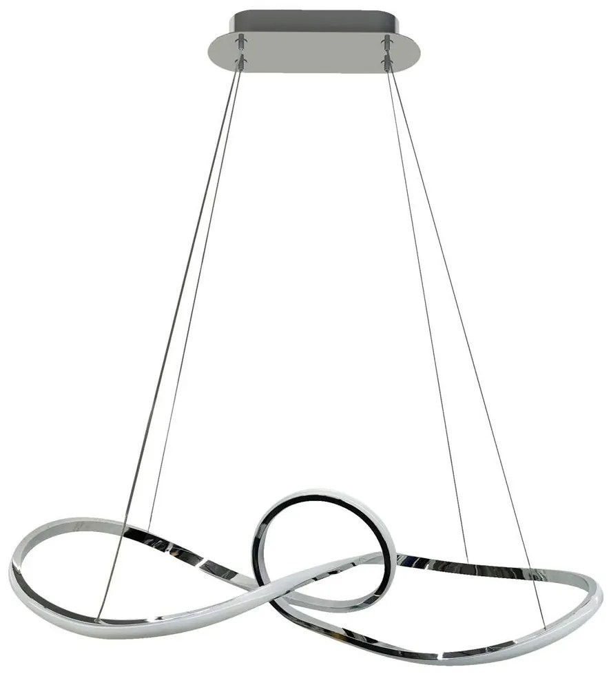 LED Luster na lanku MARCO LED/42W/230V lesklý chróm