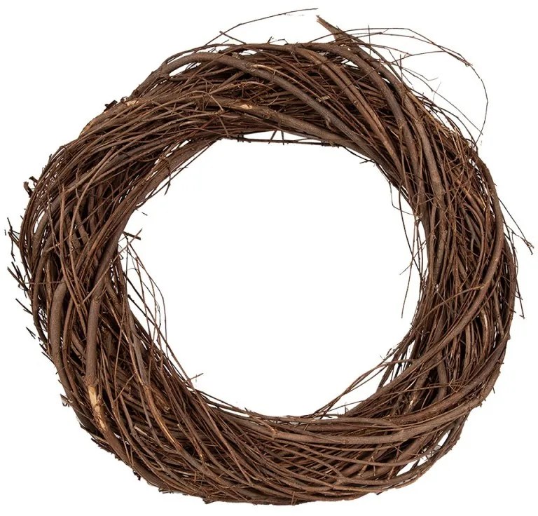 Prírodný hnedý prútený veniec Woodly S - Ø 30*5 cm