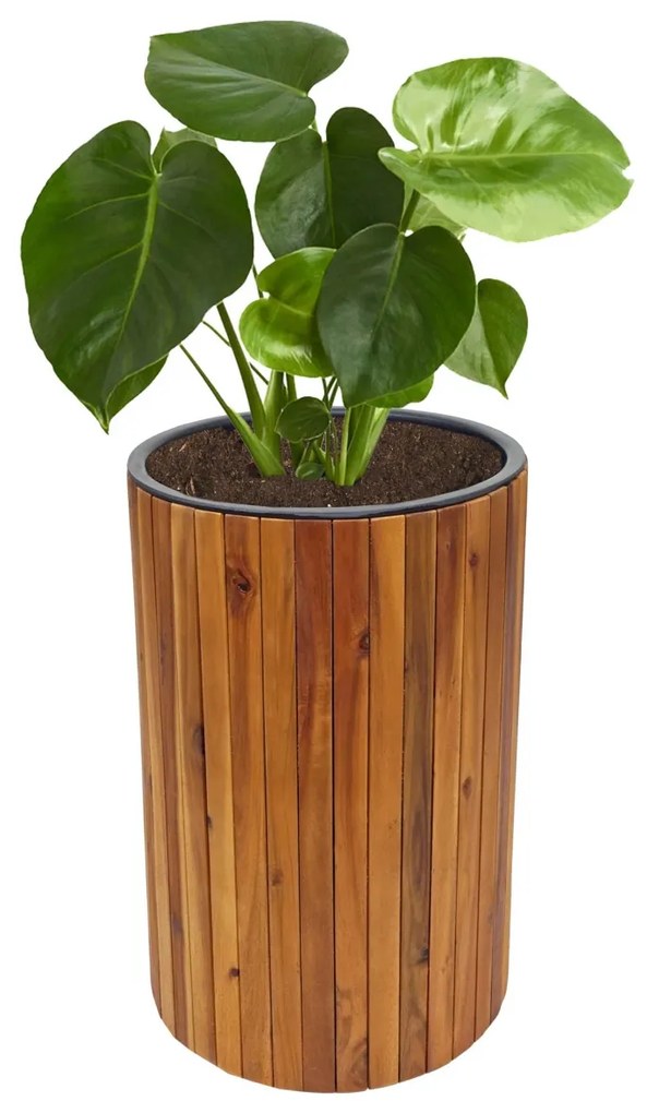 Kvetináč HWC-L24, 50x34cm, akáciové drevo - hnedá
