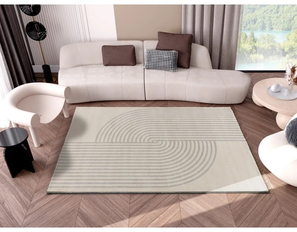 Sivý/krémový koberec 140x200 cm Zen – Universal