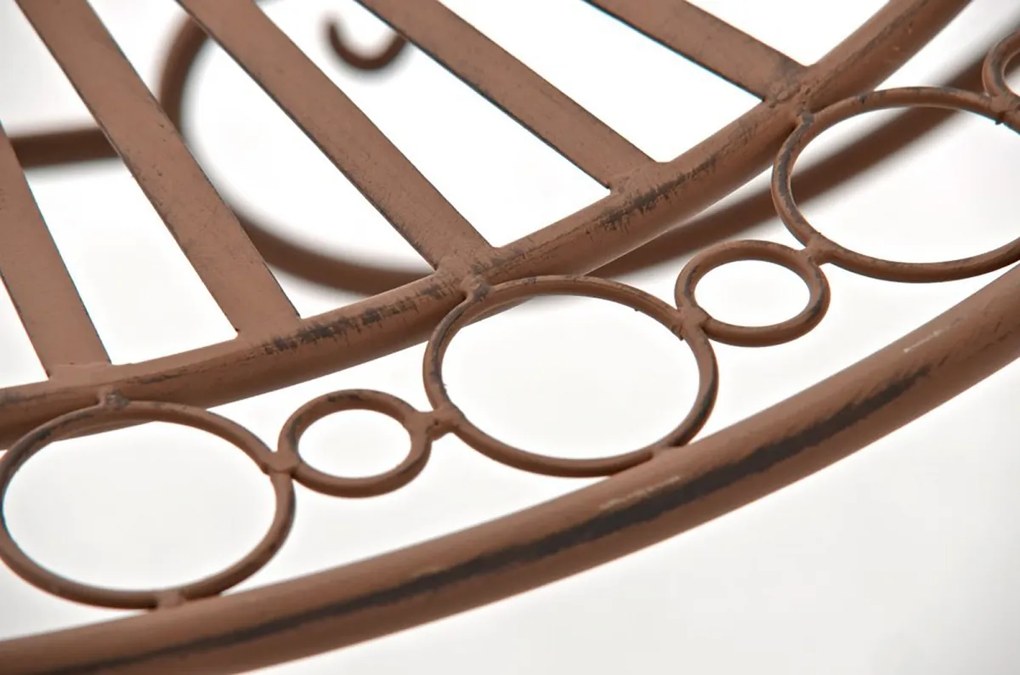 Kovový stôl Indra - Hnedá antik