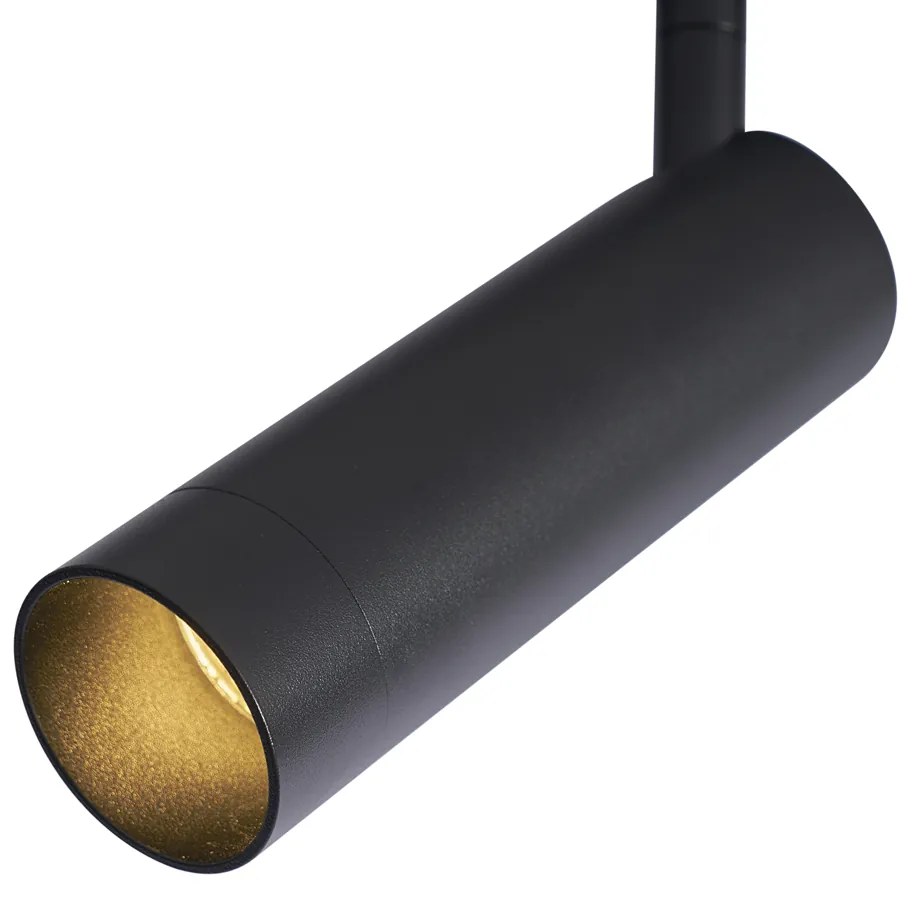 Modern railsysteem met 6 spots zwart 1-fase - Slimline Uzzy