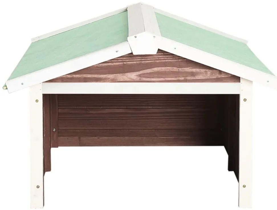 Garáž na robotickú kosačku 72x87x50 cm mokka-biela jedľa