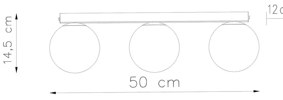 Biele stropné svietidlo so skleneným tienidlom ø 12 cm Umerta – Sollux