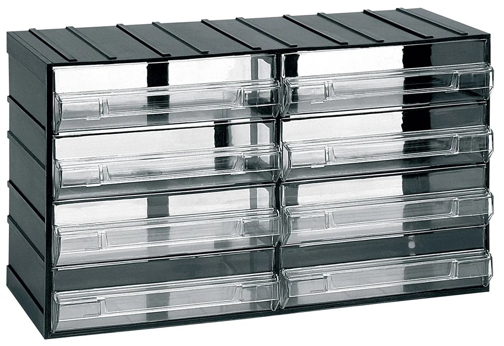 ARTPLAST Organizér 614T 382 x P 148 x H 230 mm s 8 priehľadnými zásuvkami