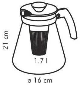 Kanvica TEO s vylúhovacími sitkami, Tescoma 1,7 l