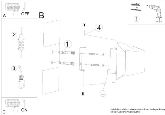 Sollux SL.1189 - Nástenné svietidlo TONI 1xG9/8W/230V čierne