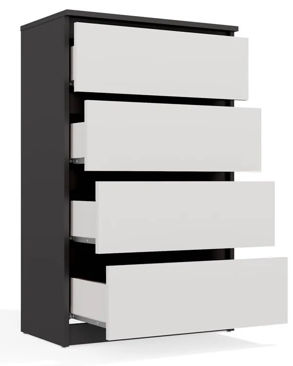 Komoda Malwa M4 70 cm antracit/bílá