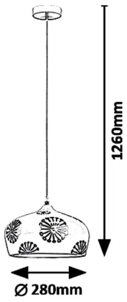 Rabalux 6049 - Luster na lanku GINGER 1xE27/60W/230V