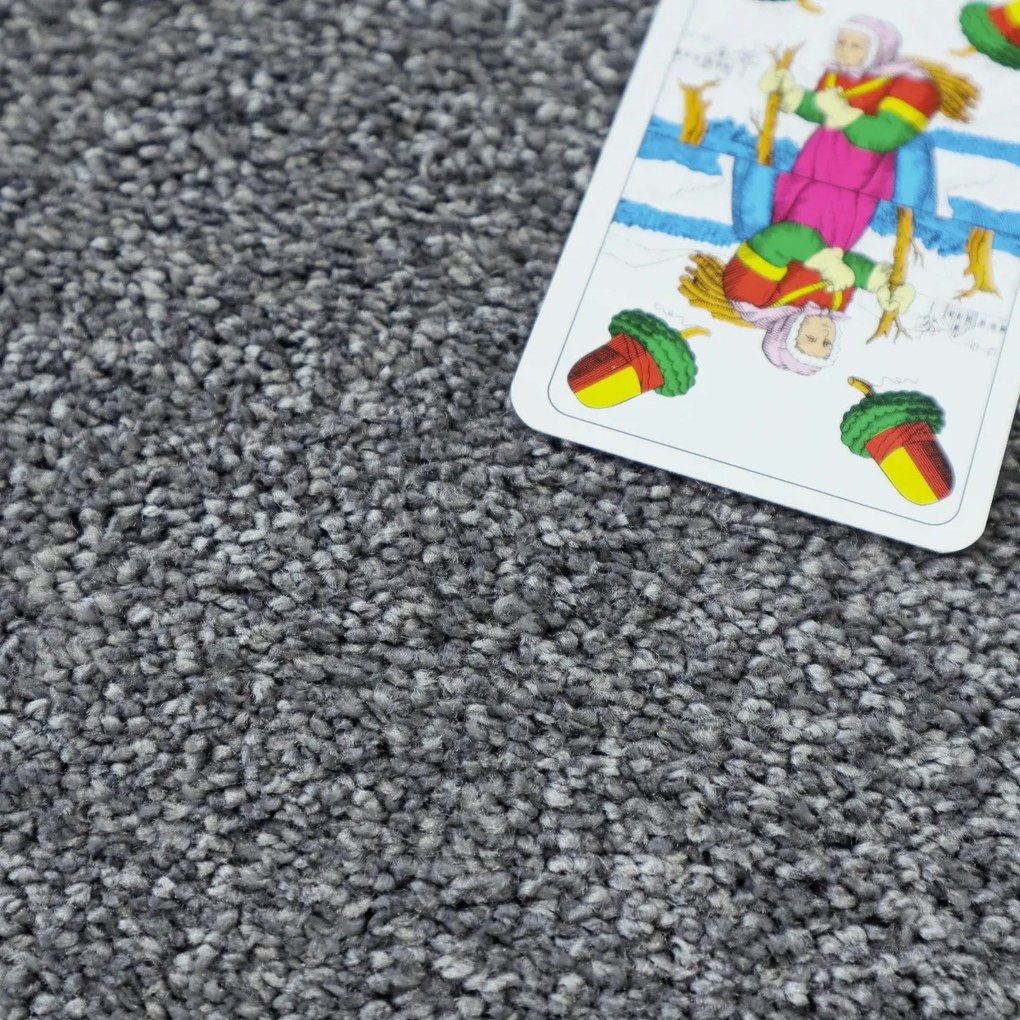 ITC, Metrážny koberec Feliz 096, na mieru, šíře 4m, šedá, filc, detská izba