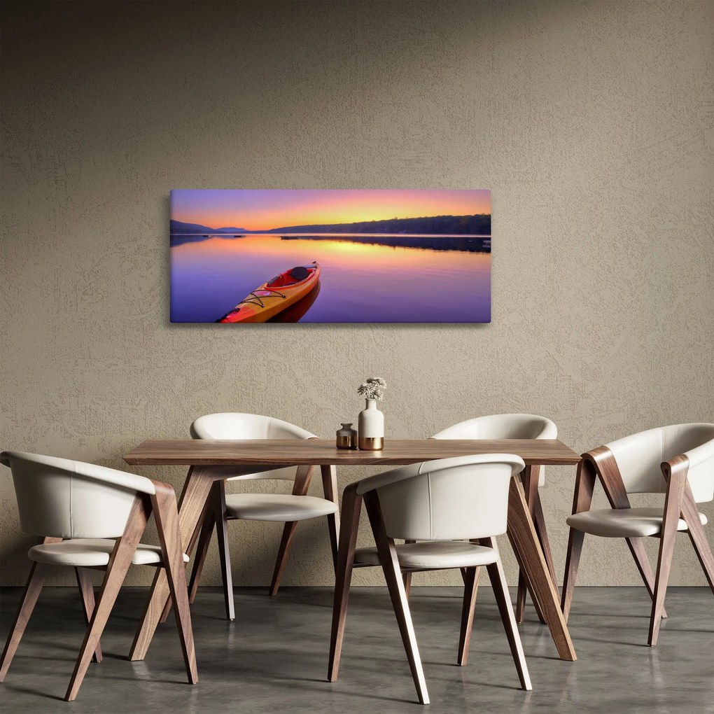 Obraz - Kajak na jazere (120x50 cm)