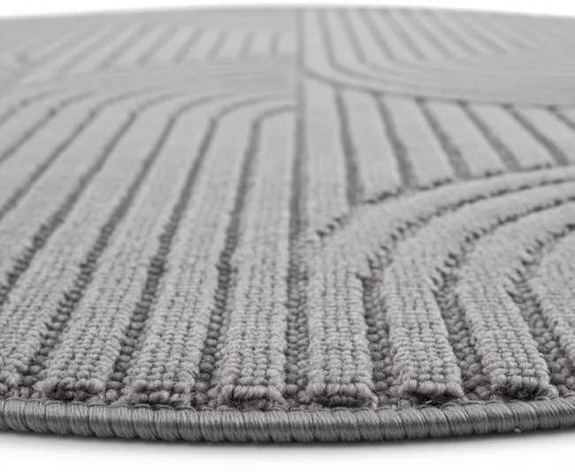 Koberec Helix geometrický, sivý kruh