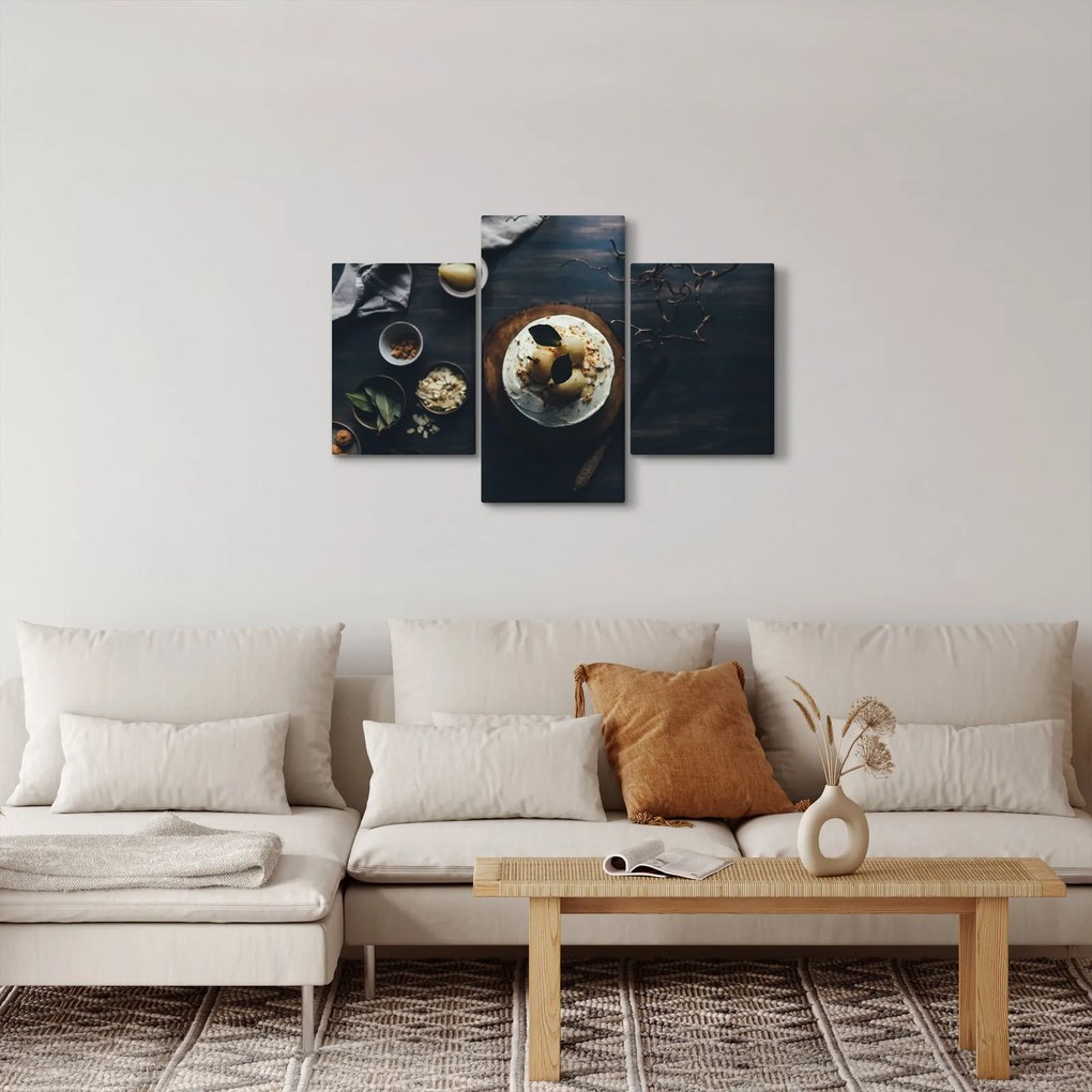 Obraz dezertu na stole (90x60 cm)