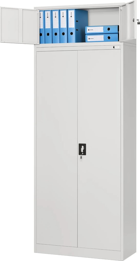 Nadstavec na skriňu, sivý, 900x380x400 mm: EWA