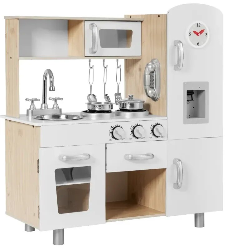 Detská kuchynka s realistickým svetlom a zvukom a chladničkou 72,5 x 29 x 81,5 cm biela