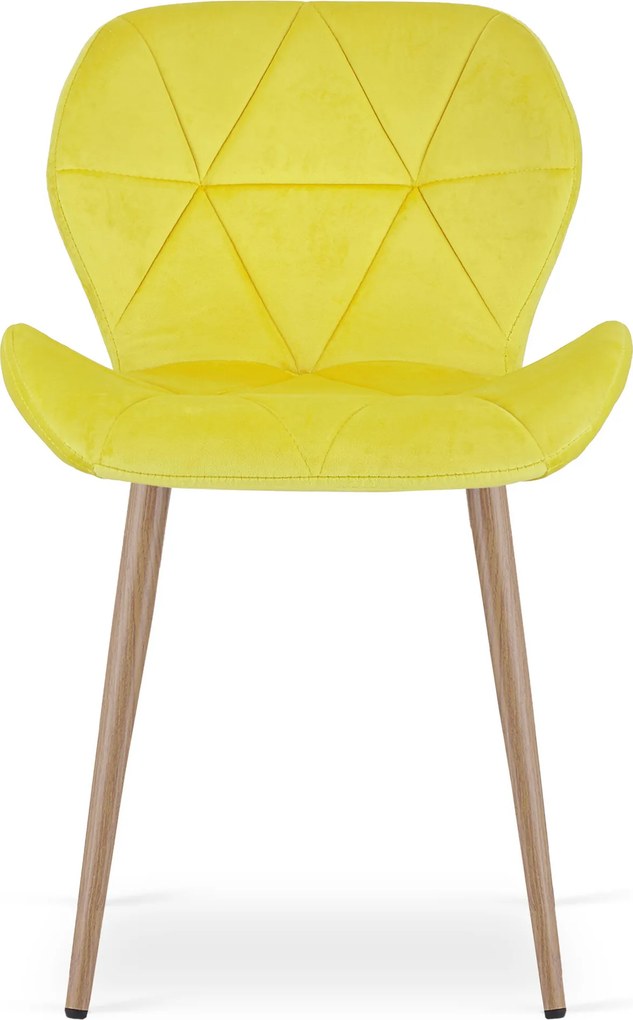 Jedálenská stolička MANGO VELVET, žltá