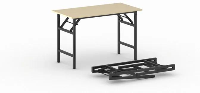Konferenčný stôl FAST READY s čiernou podnožou 1200 x 600 x 750 mm, čerešňa