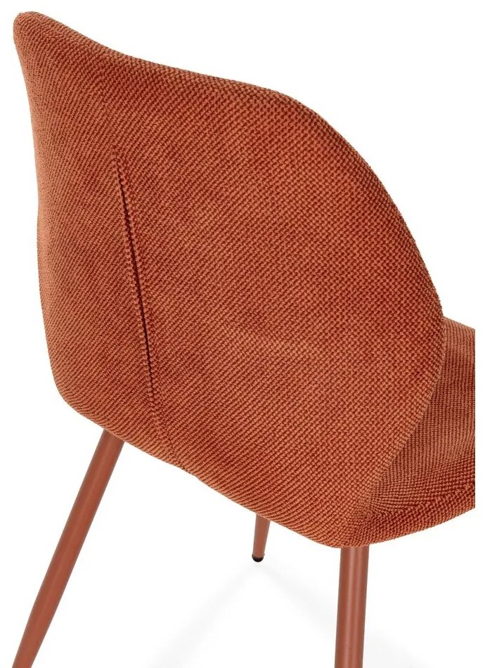 Terakotové čalúnené jedálenské stoličky v súprave 4 ks Ansu – Marckeric