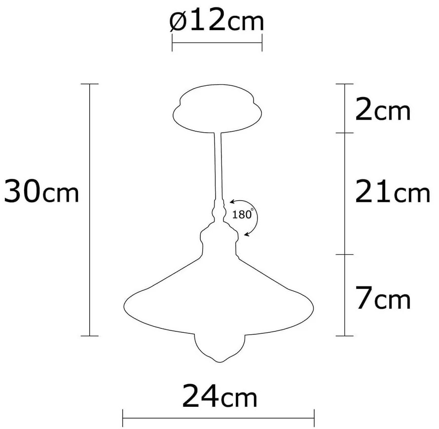 Čierne závesné svietidlo s kovovým tienidlom ø 24 cm Berceste – Opviq lights