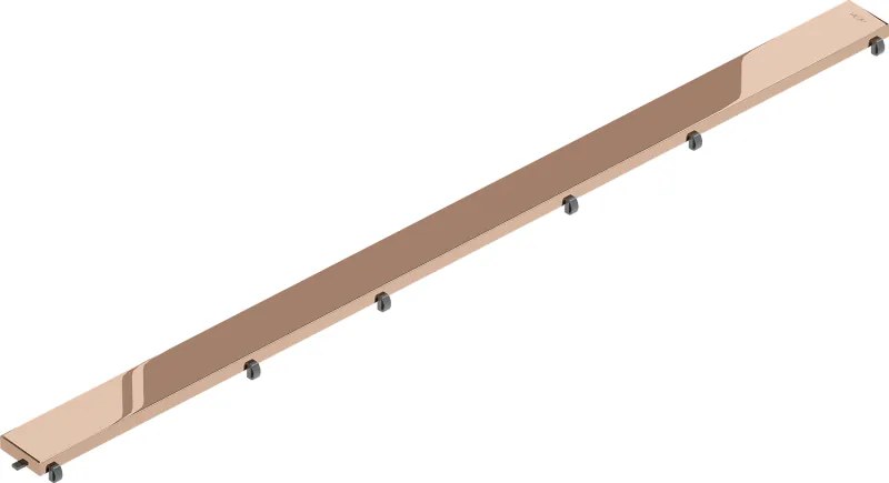 Mexen Flat, lineárny podlahový žľab 90 cm, ružové zlato, 1619090