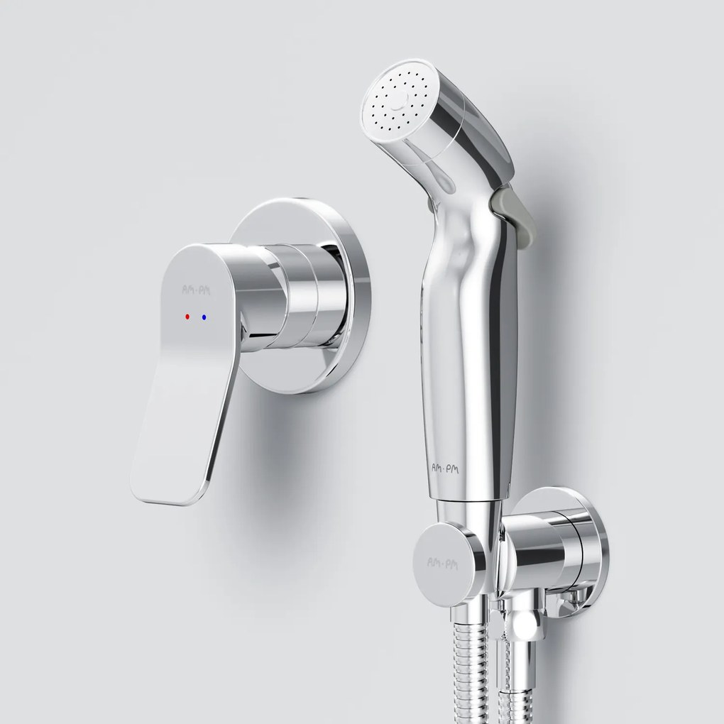 Batéria s hygienickou sprchou AM.PM X-Joy F40HXA00 chróm