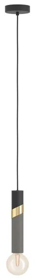 Eglo 39935 - Luster na lanku CEDRAL 1xE27/40W/230V čierna/zlatá