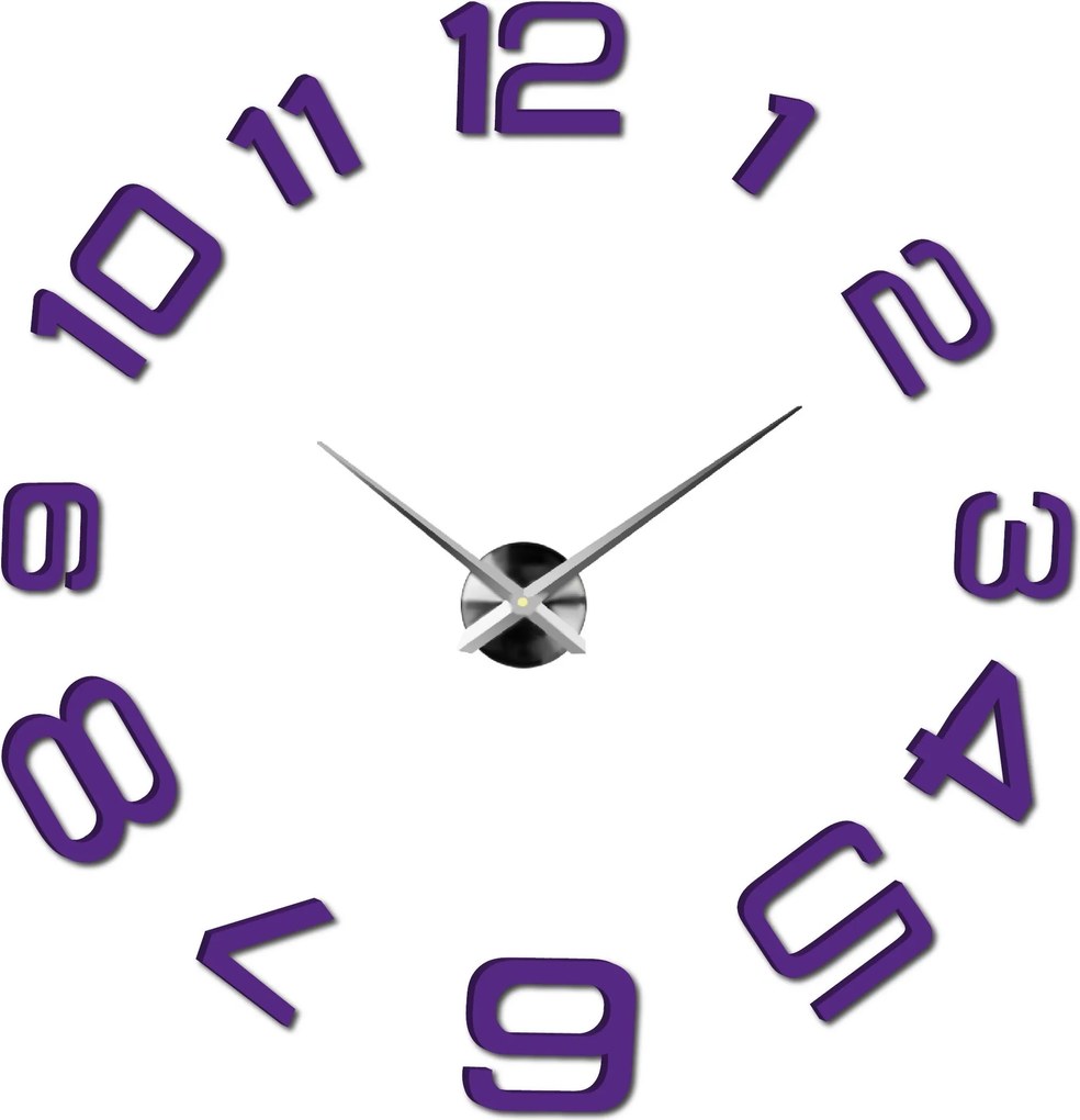 SENTOP | Moderné nalepovacie nástenné hodiny | 3D hodiny 12S053-Wanduhr HEU- analógové