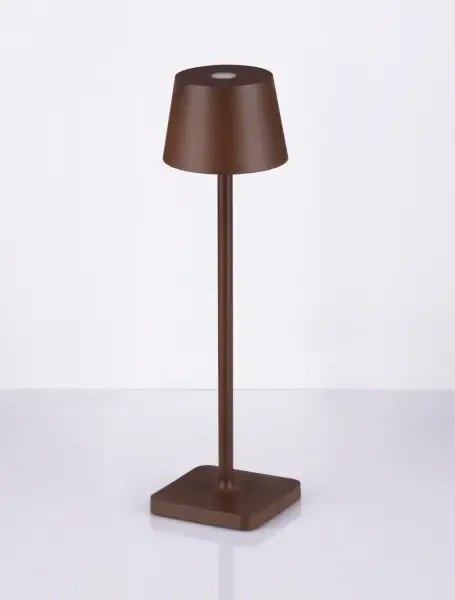 Vonkajšia stolová lampa Deck hnedá