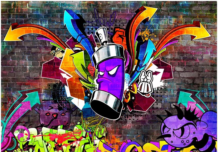 Fototapeta - Graffiti: Farebný útok 250x175 + zadarmo lepidlo