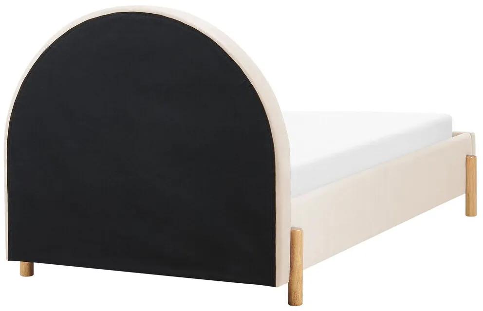 Jednolôžková posteľ 90 cm Annesile (béžová) (s roštom). Vlastná spoľahlivá doprava až k Vám domov. 1077526