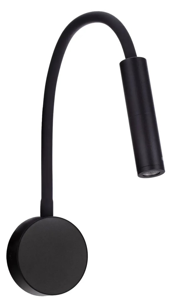 LED čierne svietidlo na stenu Sonica
