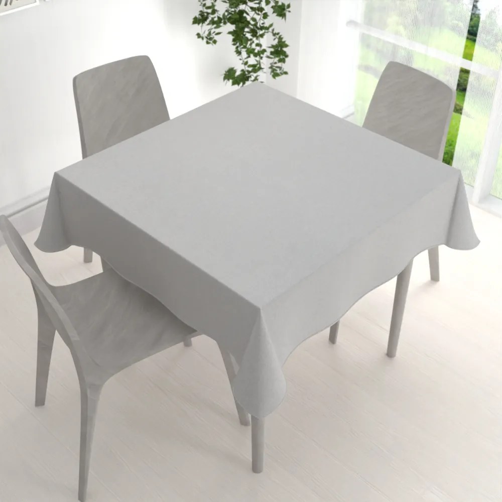Biante Dekoračný štvorcový obrus BKR-501 Svetlo sivý 110x110 cm