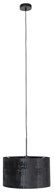 Moderné závesné svietidlo čierne s tienidlom čierne 35 cm - Combi