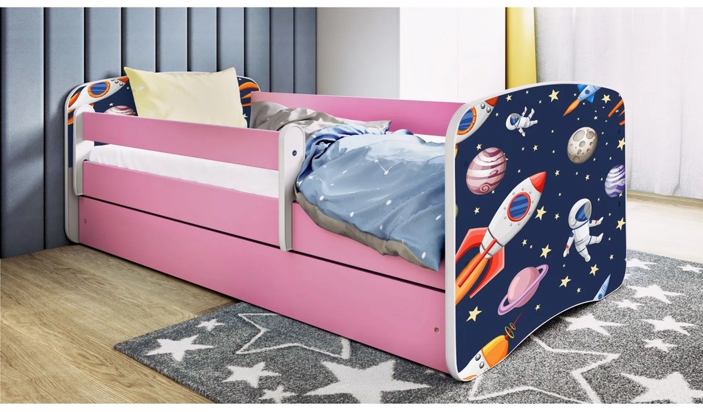 Detská postieľka Babydreams vesmír ružová