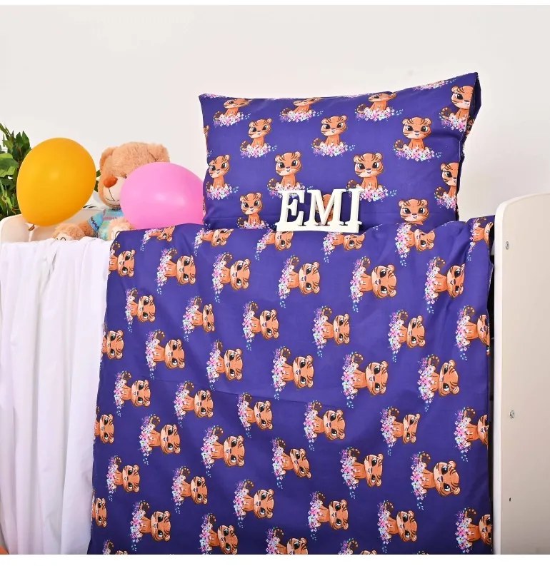 Obliečky detské bavlnené Tiger EMI, Detský set 90x130 + 45x65