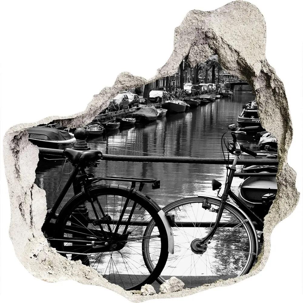 Nálepka fototapeta 3D výhľad Kolesá v Amsterdame WallHole-75x75-piask-5974045