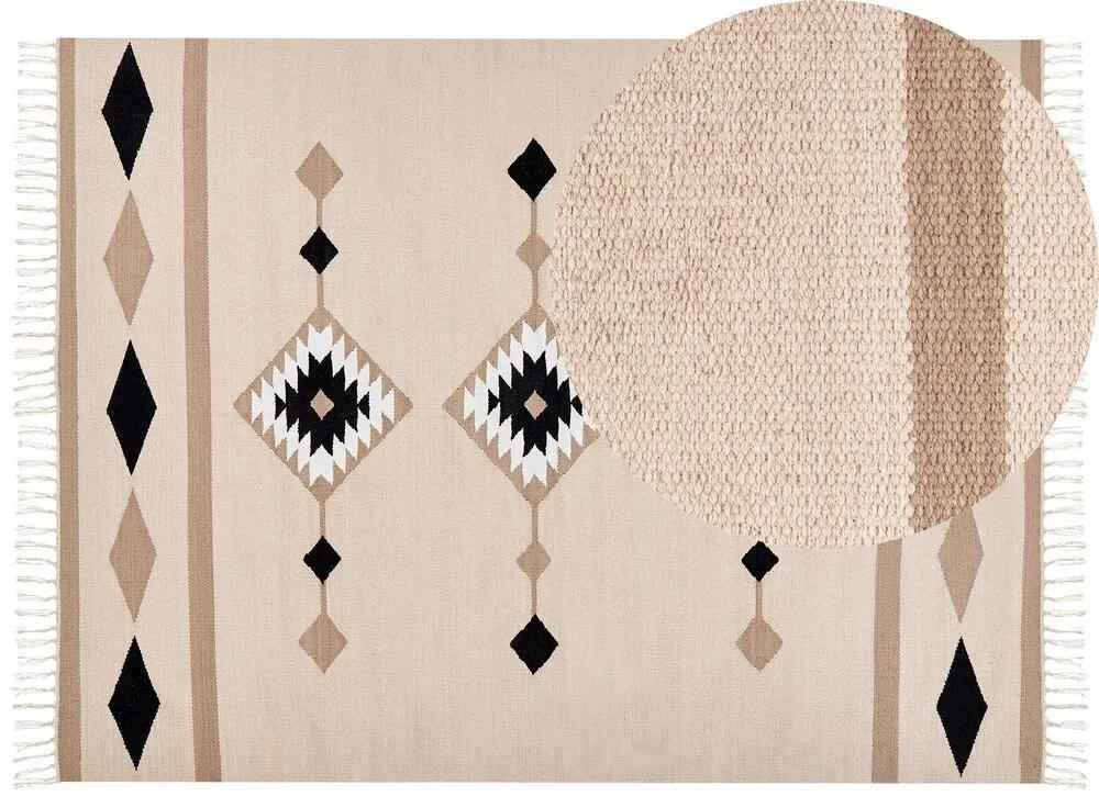 Bavlnený kelímový koberec 160 x 230 cm viacfarebný BERDIK Beliani