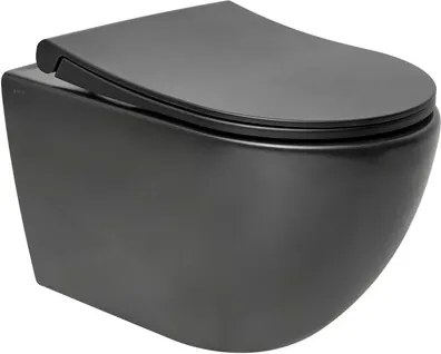 VitrA VitrA Project závesná toaleta s doskou softclose s60 čierna mat zadný odpad 7510-083-6319