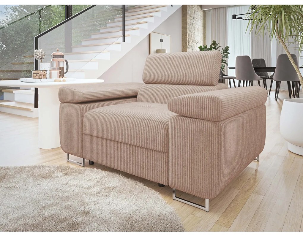 Kreslo Torezio 1, Dostupné poťahy: ekokoža Soft 017 (biela) + Lux 05