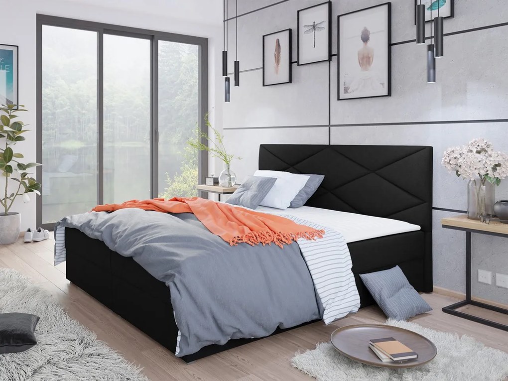 Kontinentálna posteľ Derisio 4, Rozmer postele: 180x200, Dostupné poťahy: Rico 01