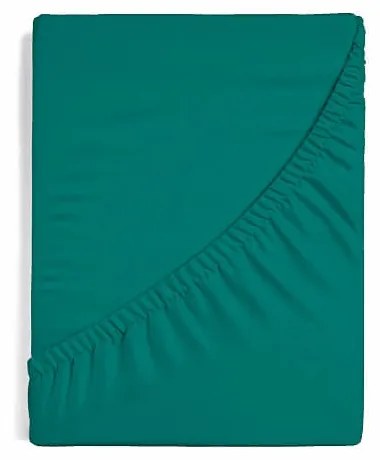 Strečová plachta na posteľ- Petrol Jersey s elastanom 200/220/40