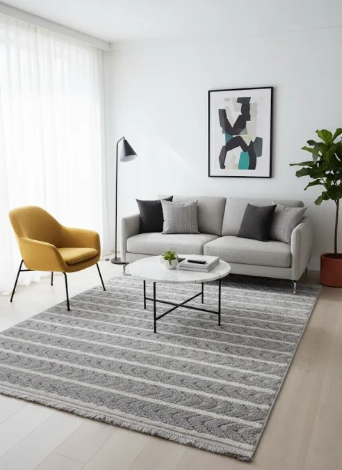 DC Koberec Milano 026 sivá krémová Rozmer: 140×190 cm