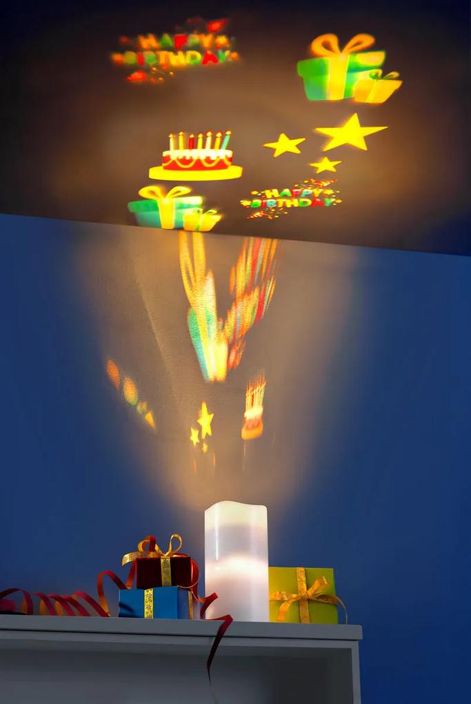 Weltbild LED svíčka s projektorem, 9 motivů