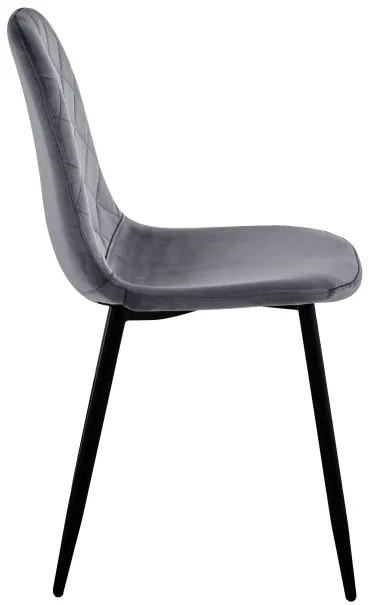 Jedálenská stolička ORLANDO zamatová, grafitová