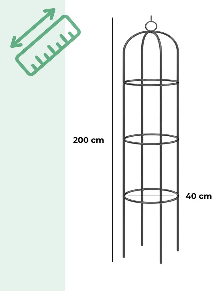 Opora na popínavé kvety 200x40 cm Gardebruk